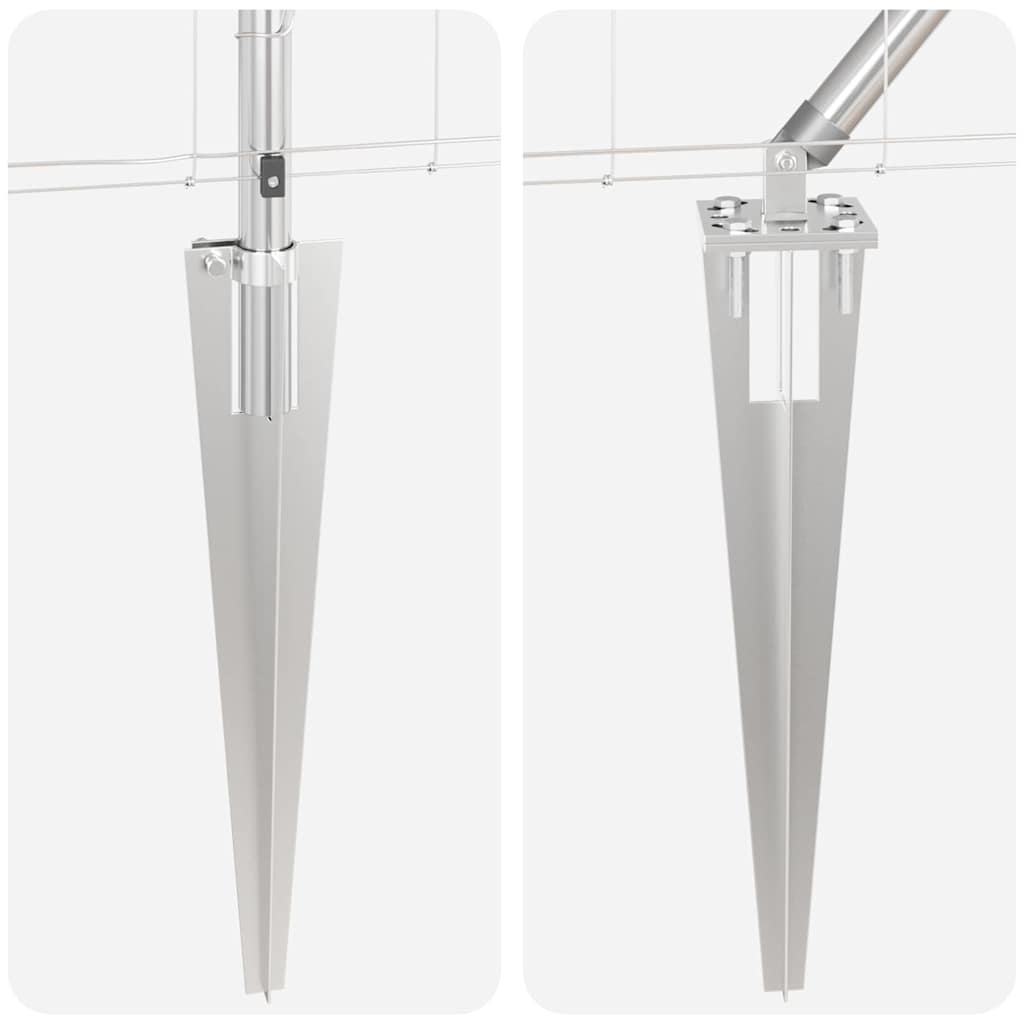 Wildzaun Silber 25 x 1,4 m Verzinkter Stahl